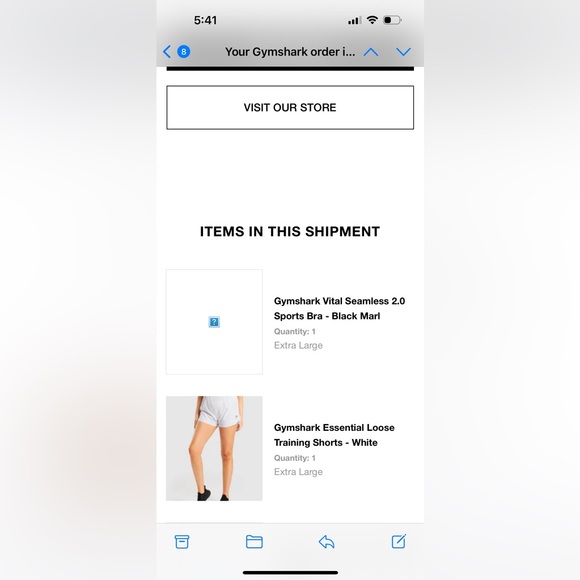 White gymshark essential loose training shorts - Picture 4 of 4